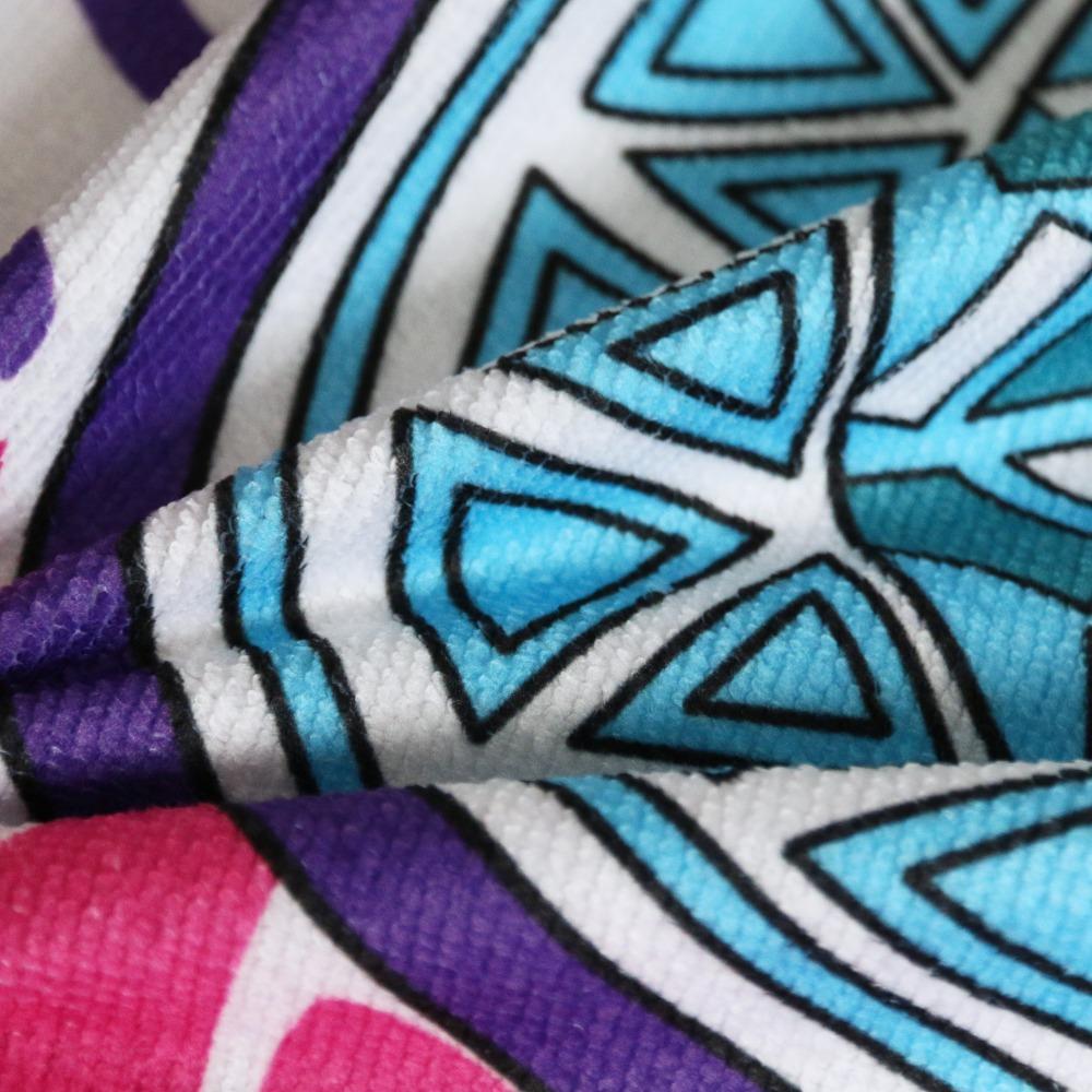Mandala Sun Wheel: Rundes Boho-Strandtuch & Wandbehang