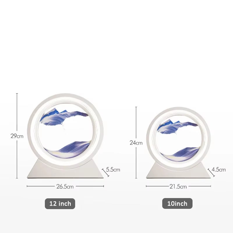 Faszination in Bewegung – Kreative Quicksand Tischlampe mit LED Licht und Sandkunst für Ihr Zuhause