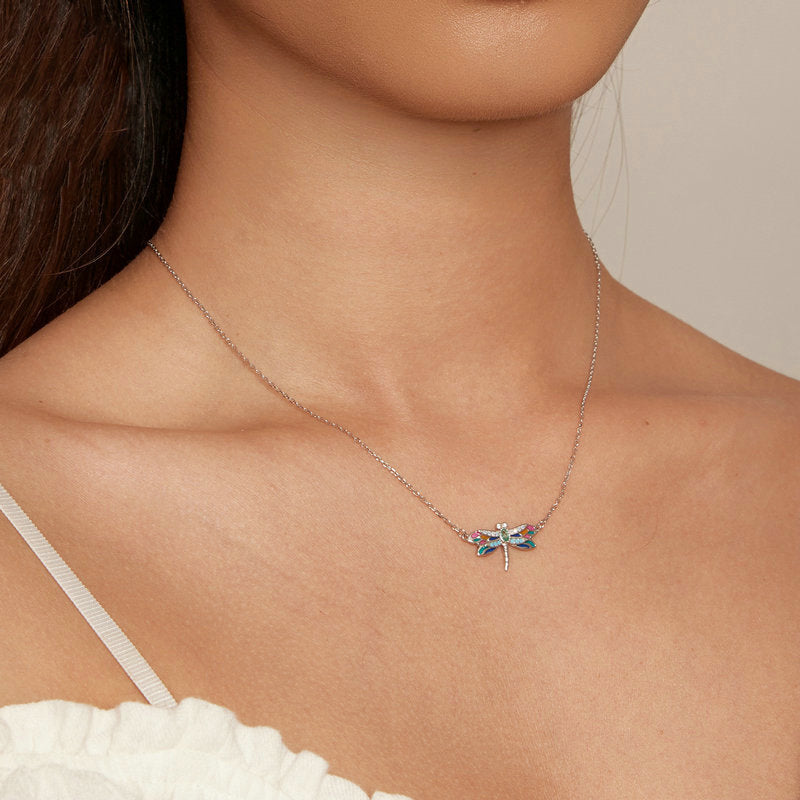Dragonfly Dreams – Filigrane Libellen-Halskette (925er Silber)