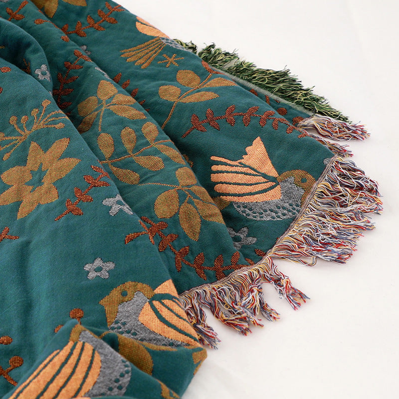 Boho Wendedecke „Botanischer Vogeltraum“