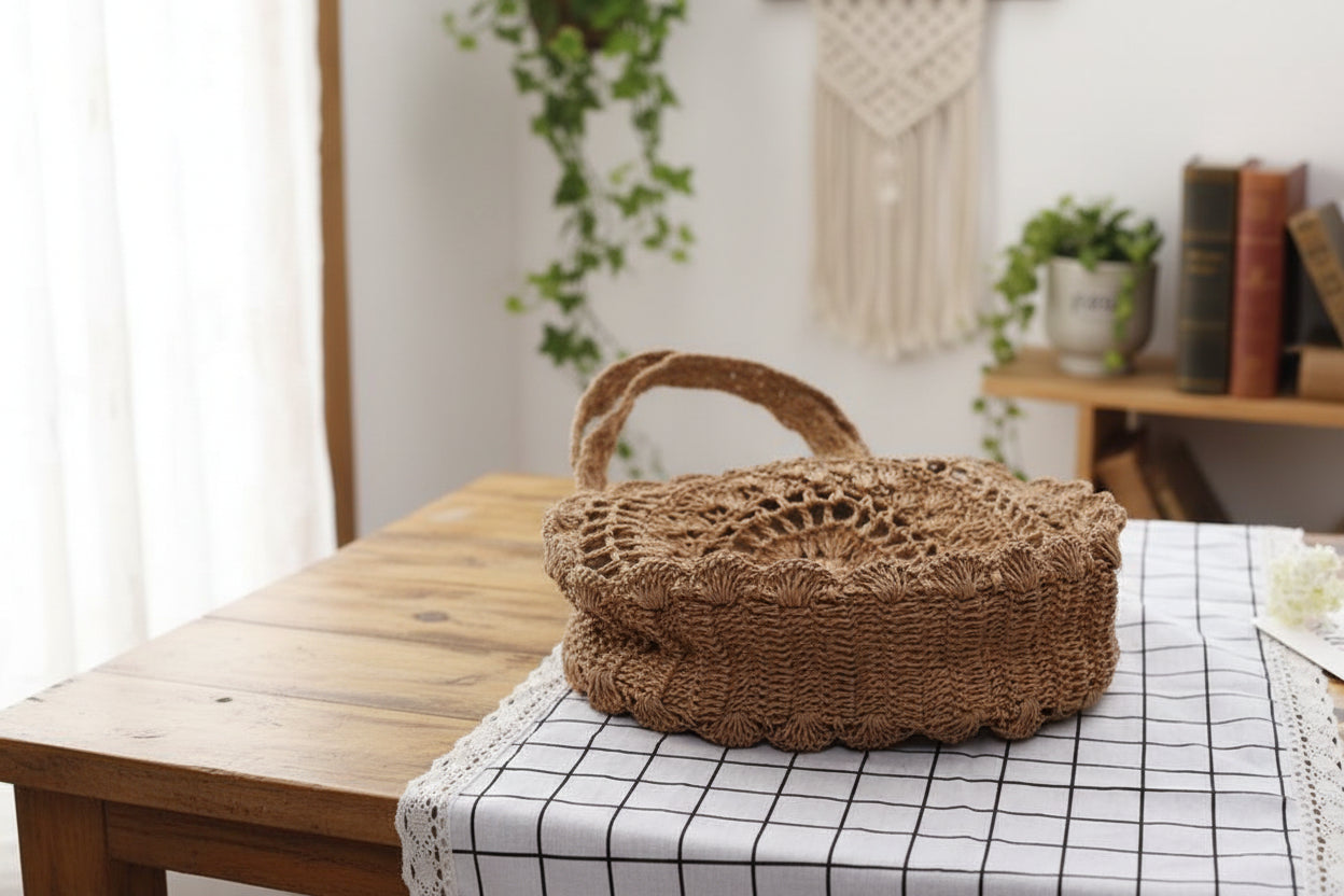 Solaris Tote: Handgeflochtener XXL-Shopper aus Naturstroh