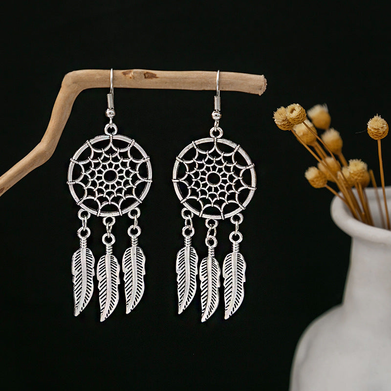 Luna Dream – Boho Traumfänger-Ohrringe