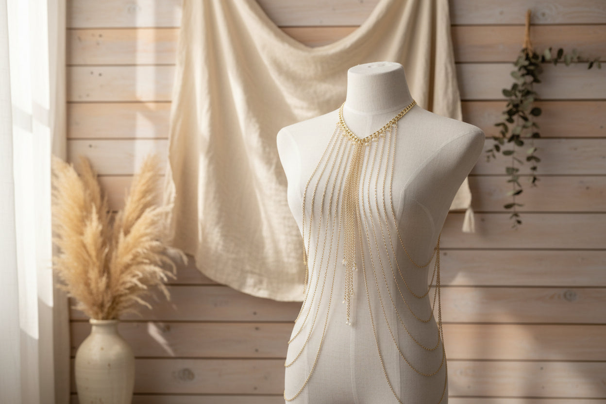 Boho-Glanz Body Chain – Funkelnde Eleganz für deinen Look