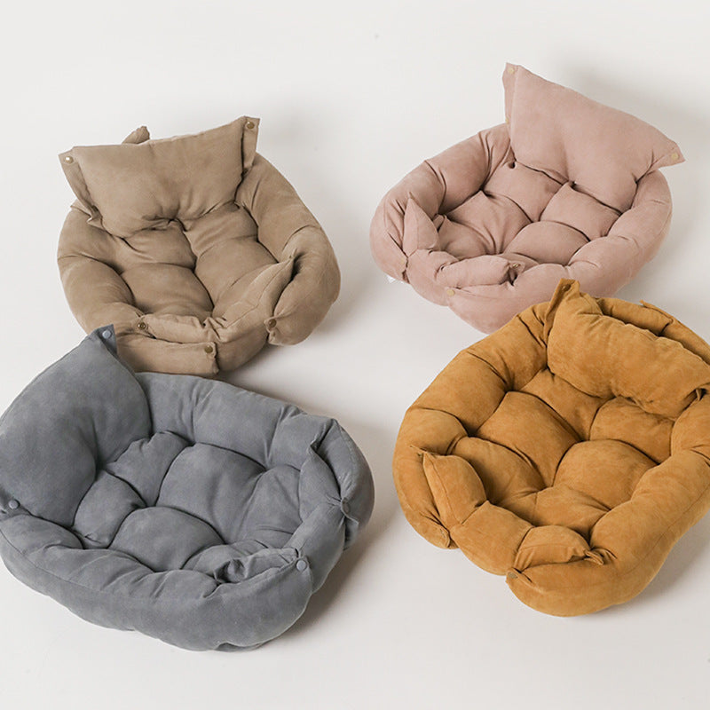 Cloud Comfort: Faltbares Premium-Hundesofa in Wildleder-Optik