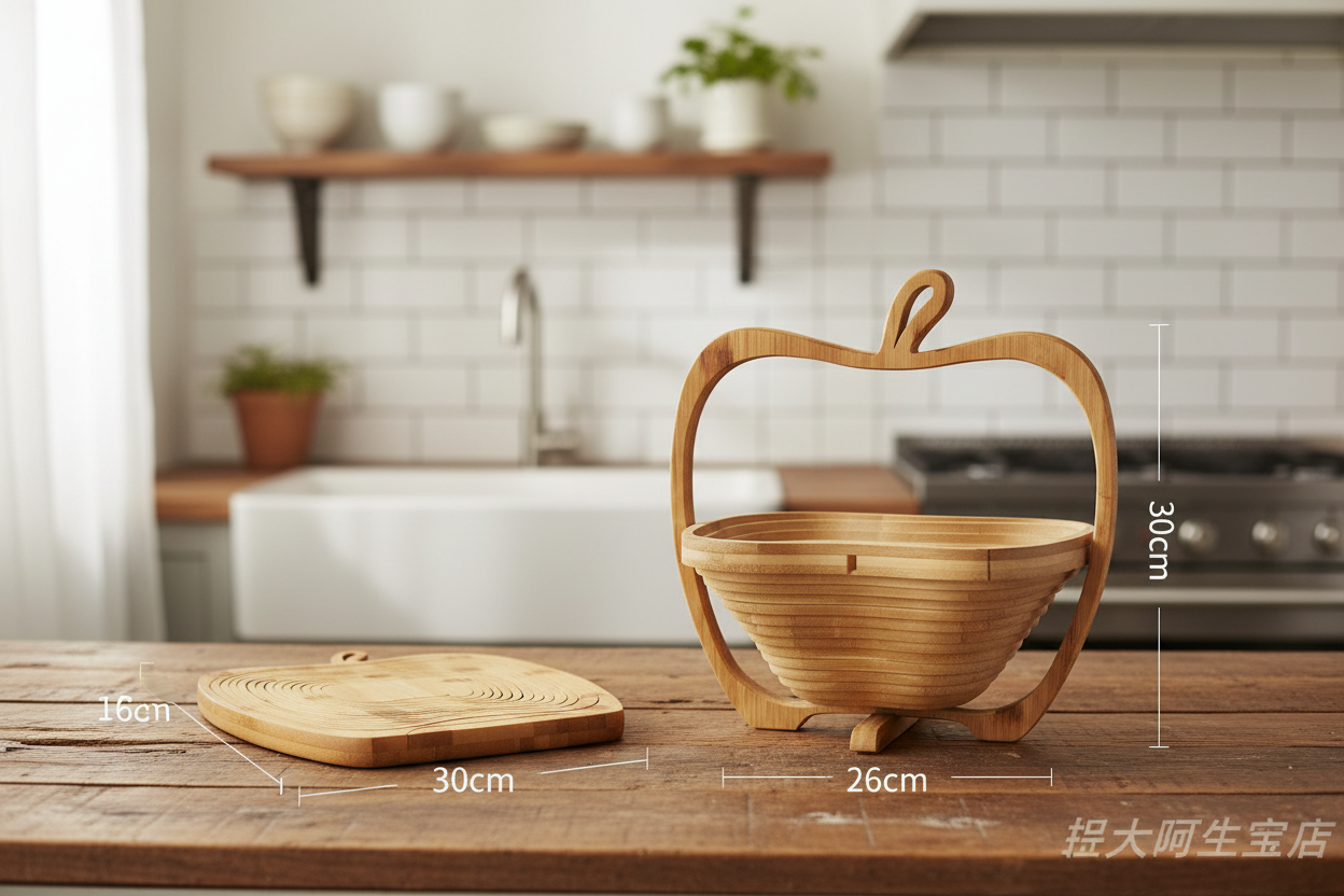 „Apple Twist“ Bambus-Korb – Natürlichkeit mit Wow-Effekt