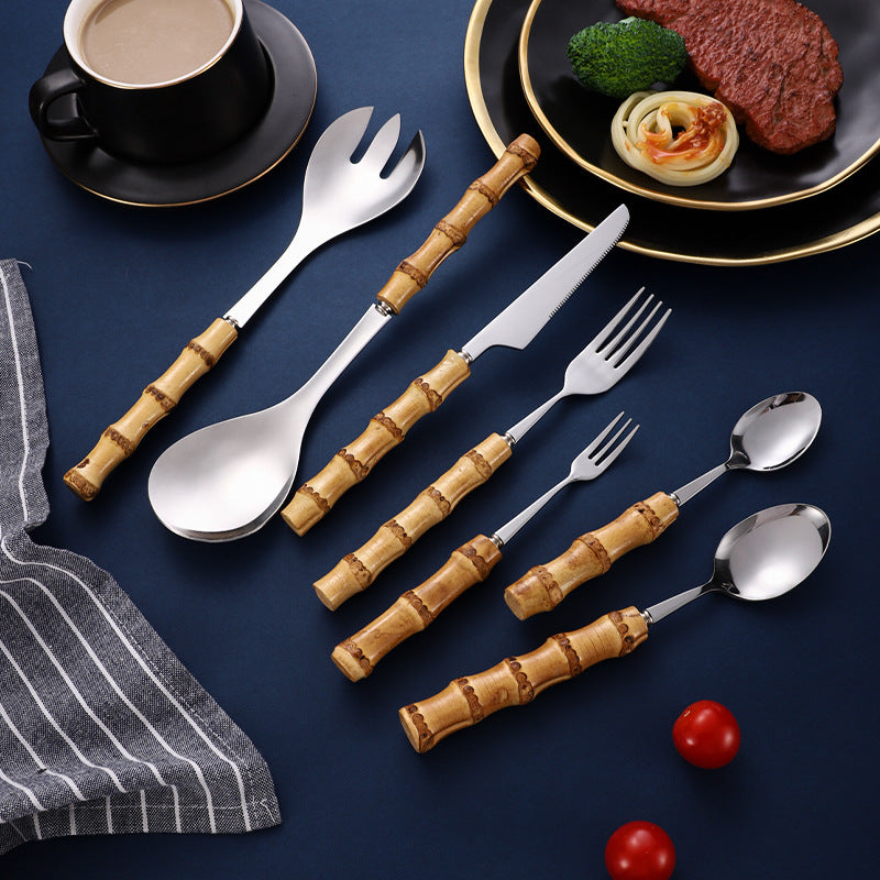 Island Feast – Edles Besteck-Set mit natürlichen Bambusgriffen