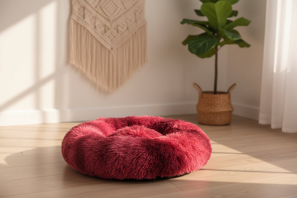 Wolkenplatz: Tie-Dye Kuschelbett für Hunde & Katzen