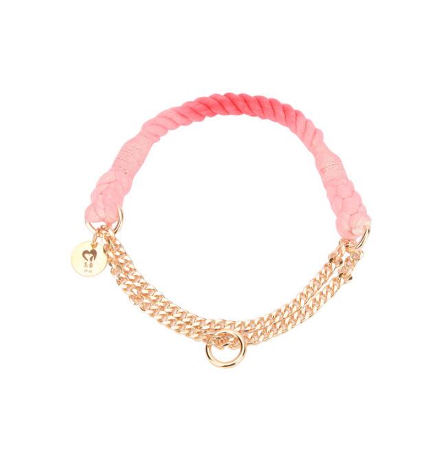 Chroma Drift – Handgeflochtenes Boho-Halsband & Abenteuerleine Set
