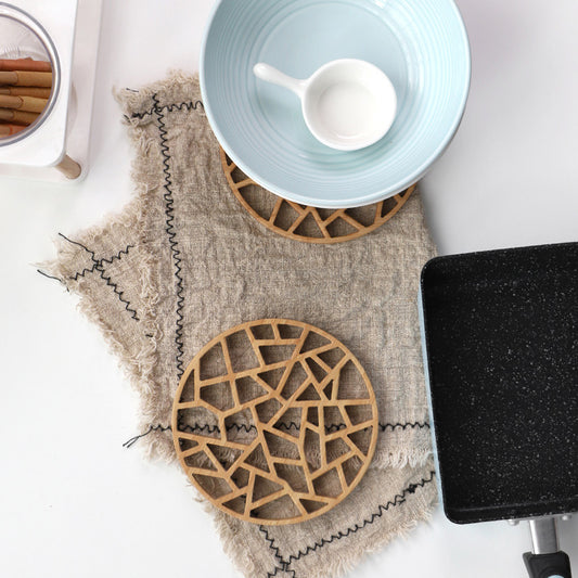 Bamboo Geometry – Multifunktionaler Untersetzer