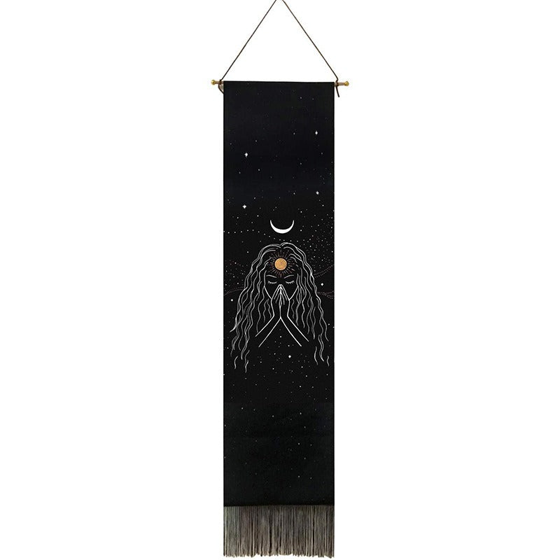 Vertical Soul: Handgefertigter Boho-Wandteppich mit Quasten