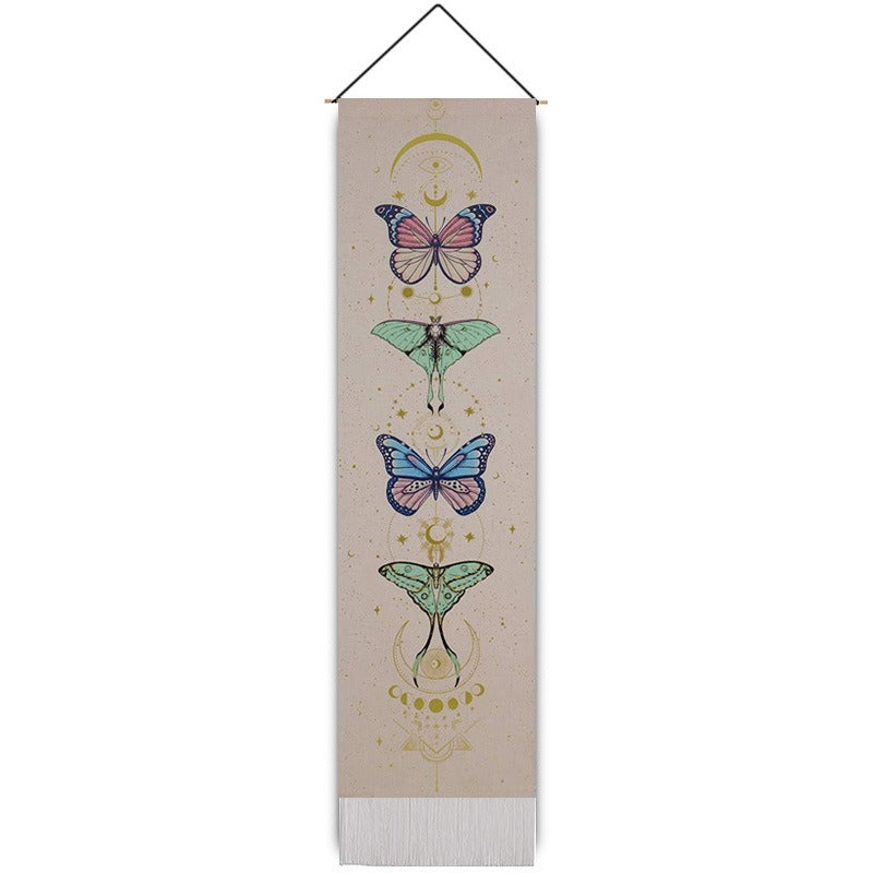 Vertical Soul: Handgefertigter Boho-Wandteppich mit Quasten