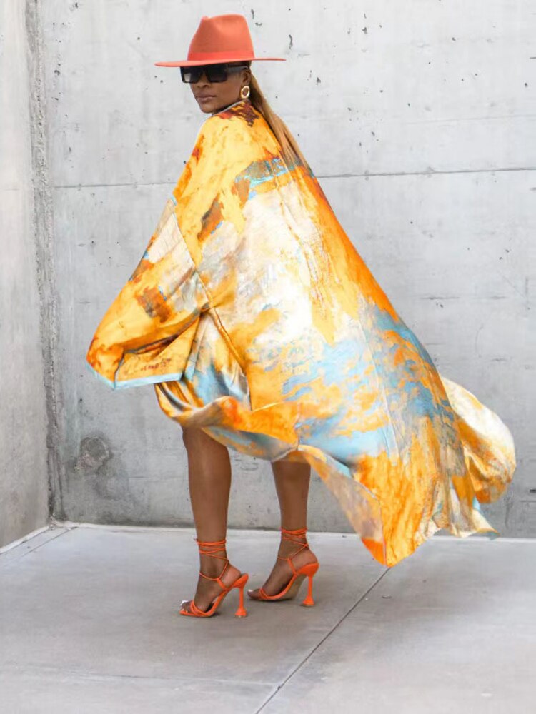 Golden Hour: Dein fließender Boho-Kimono 'Sonnenglanz' (One Size)