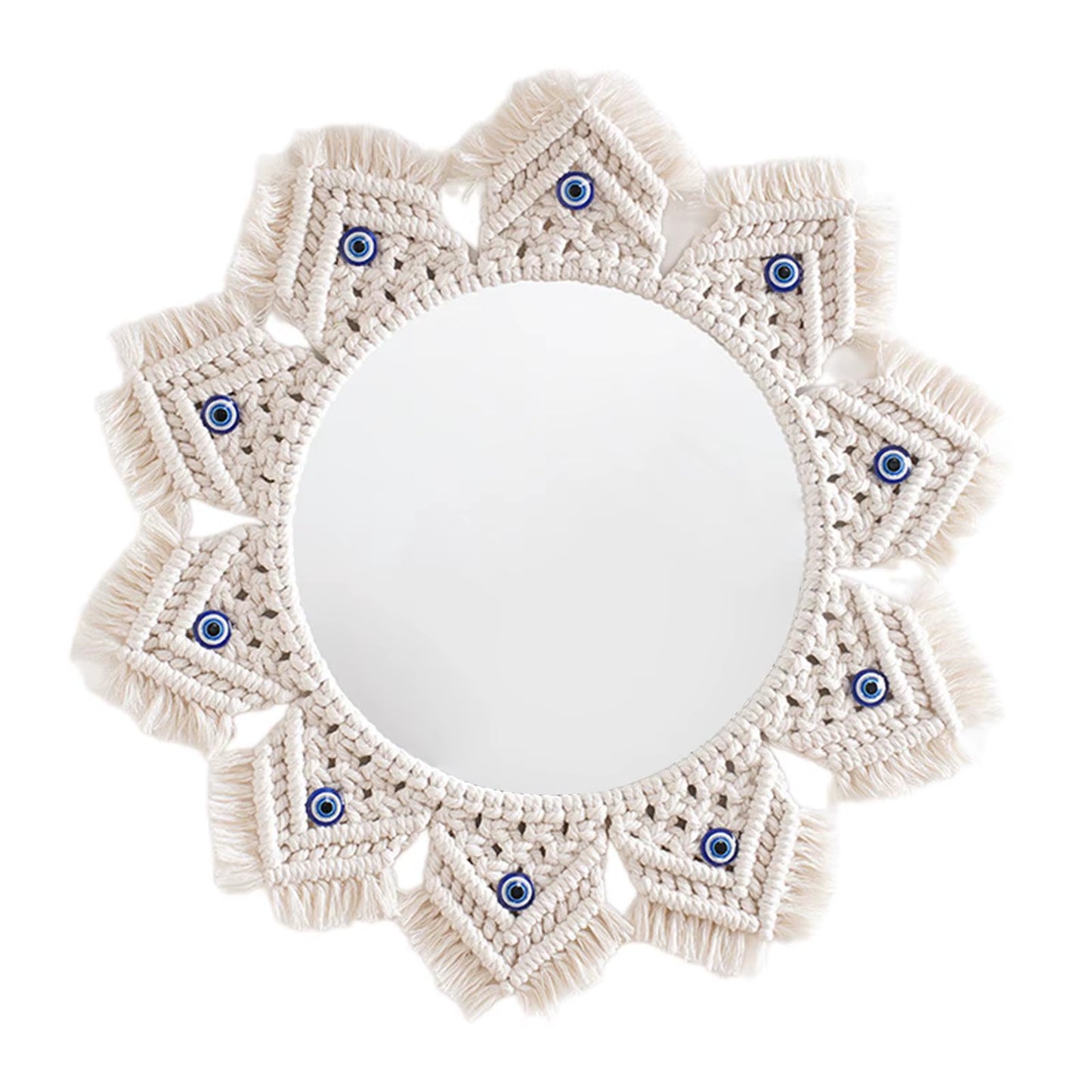 Makramee Spiegel – Handgemachtes Wanddekor mit Fransen für dein Zuhause 🌿✨