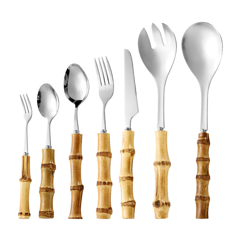 Island Feast – Edles Besteck-Set mit natürlichen Bambusgriffen