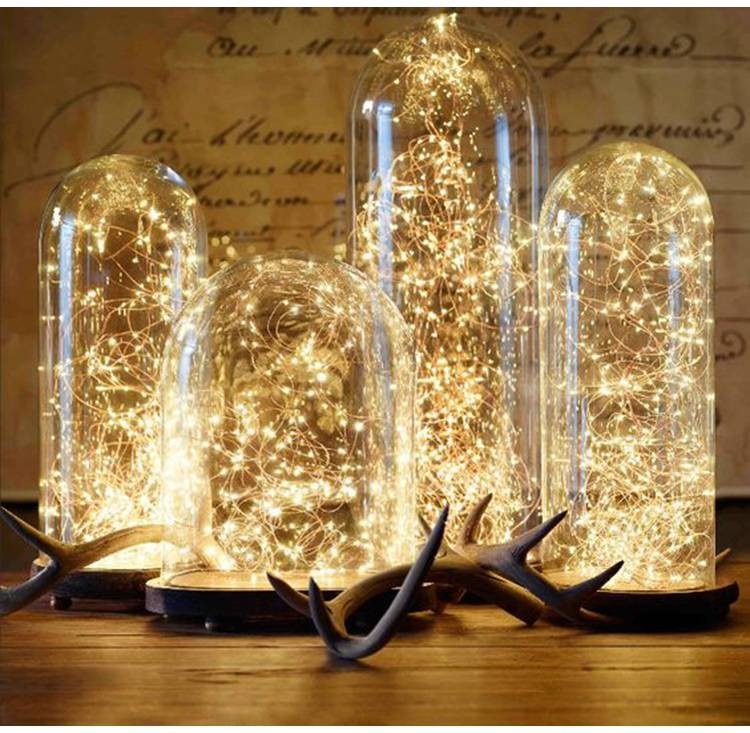 Golden Cascade – 3x3m LED-Vorhang mit Fernbedienung