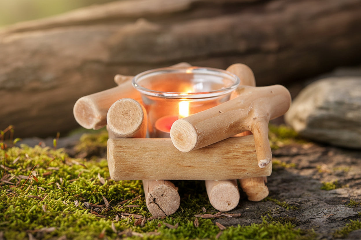 Driftwood Dream – Treibholz-Windlicht