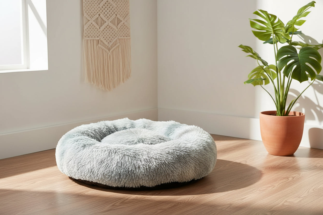 Wolkenplatz: Tie-Dye Kuschelbett für Hunde & Katzen