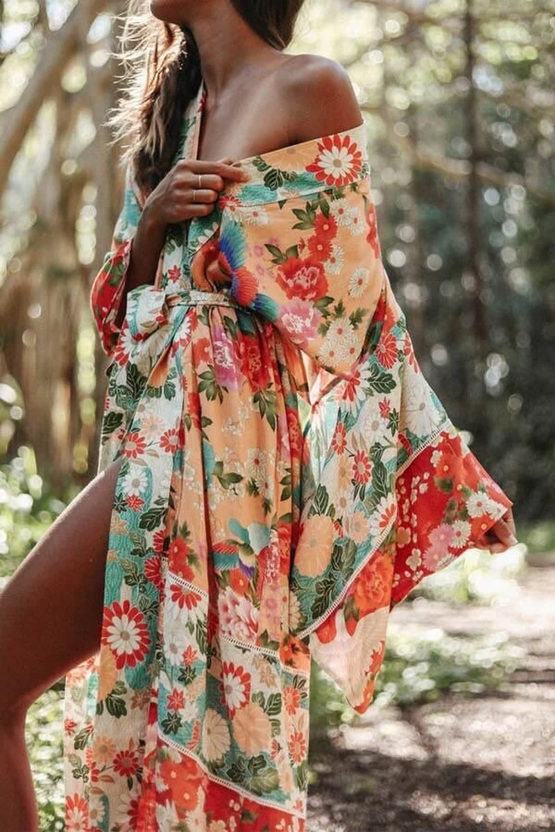 Floral Kimono Boho Cardigan