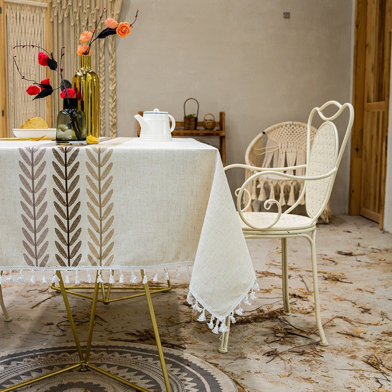 Nordic Breeze – Leinen-Look Tischdecke