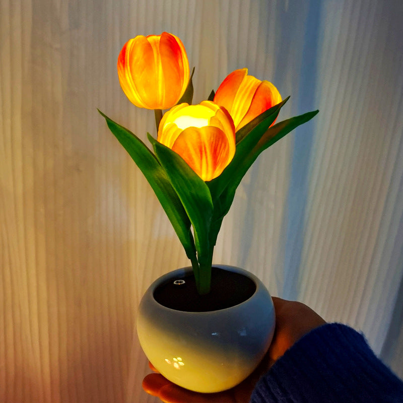 Soft Glow Tulip – Dimmbare LED-Blumenlampe & Event-Highlight