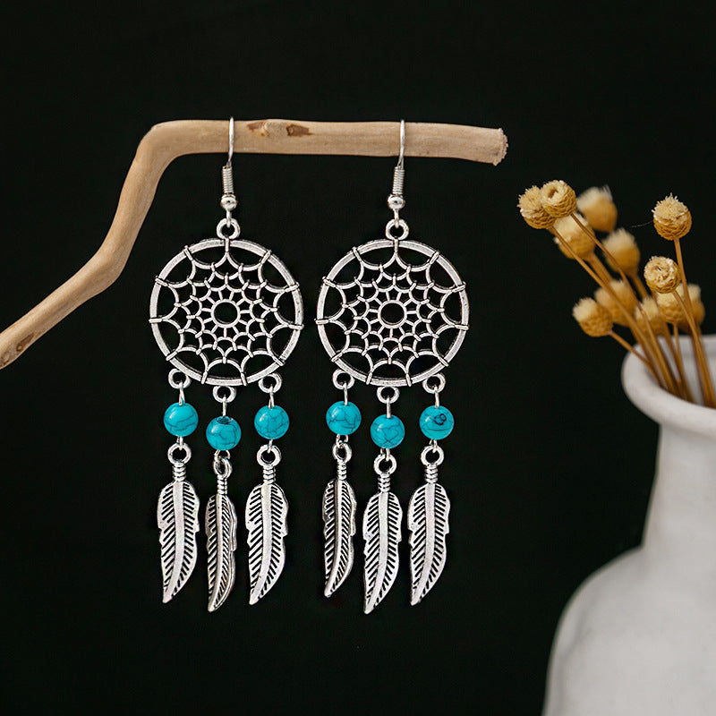 Luna Dream – Boho Traumfänger-Ohrringe