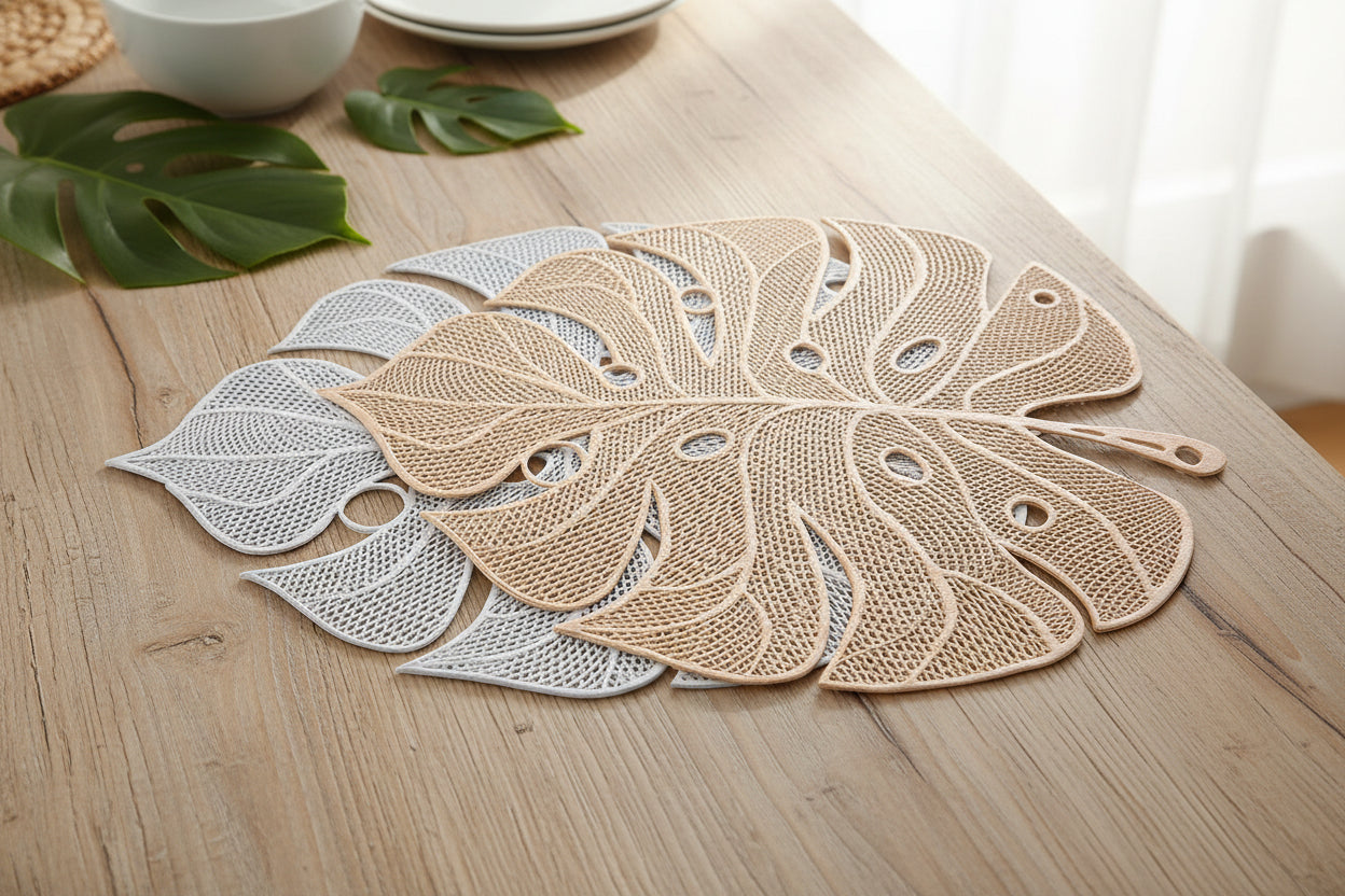Monstera Elegance – Filigrane Design-Platzsets