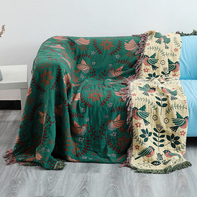 Boho Wendedecke „Botanischer Vogeltraum“