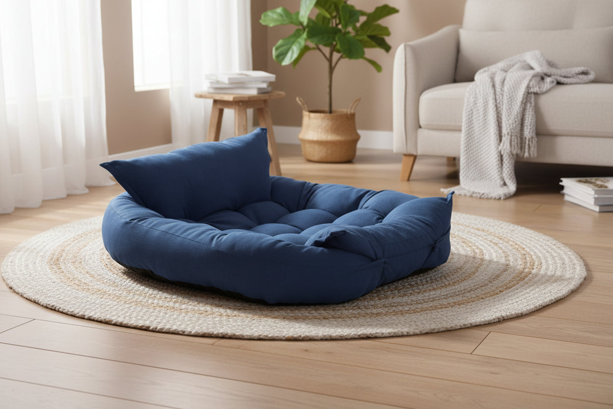 Cloud Comfort: Faltbares Premium-Hundesofa in Wildleder-Optik