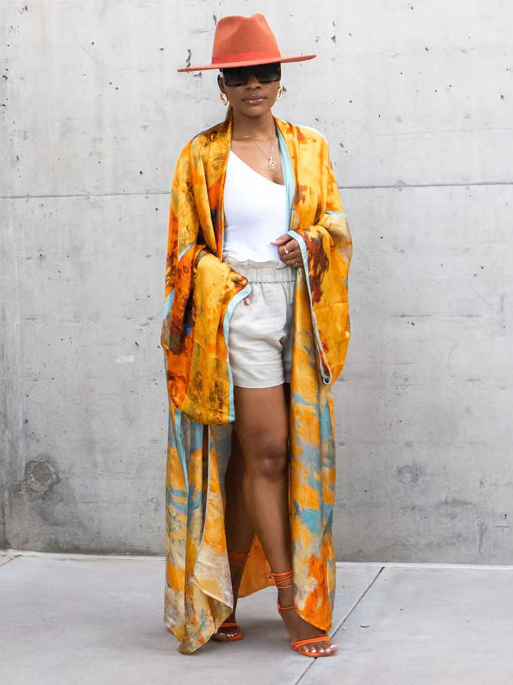 Golden Hour: Dein fließender Boho-Kimono 'Sonnenglanz' (One Size)