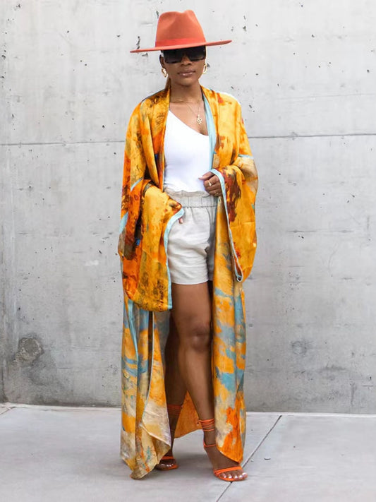 Golden Hour: Dein fließender Boho-Kimono 'Sonnenglanz' (One Size)