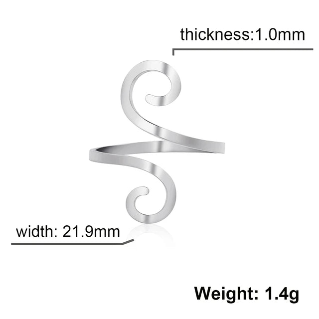 Boho-Spiral Ring – Eleganz in Bewegung