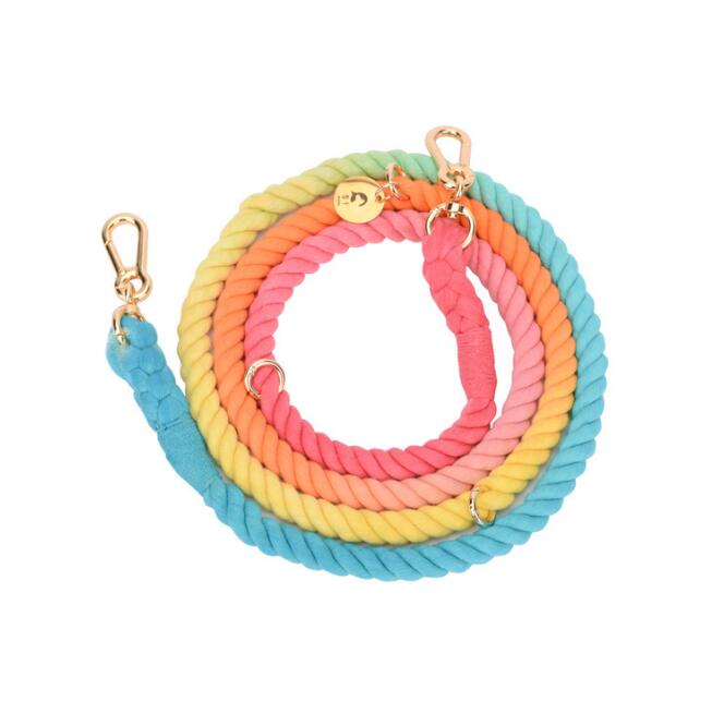 Chroma Drift – Handgeflochtenes Boho-Halsband & Abenteuerleine Set