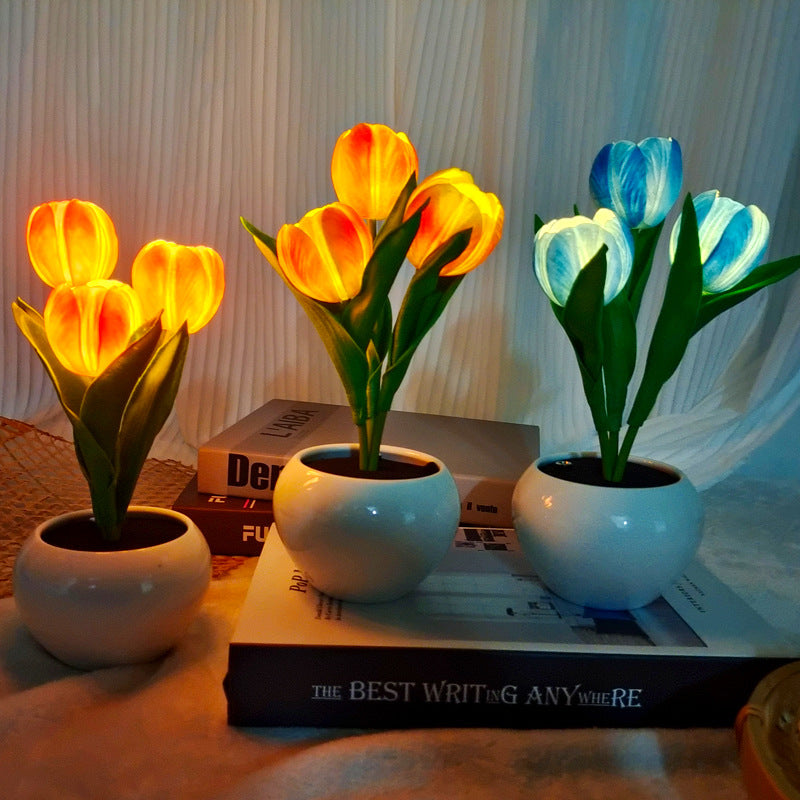 Soft Glow Tulip – Dimmbare LED-Blumenlampe & Event-Highlight