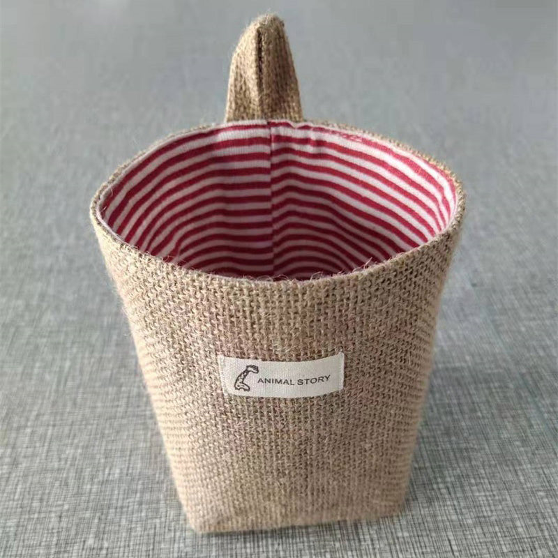 Nordische Hänge-Tasche aus Baumwolle & Leinen – vielseitiger Stauraum für Zuhause