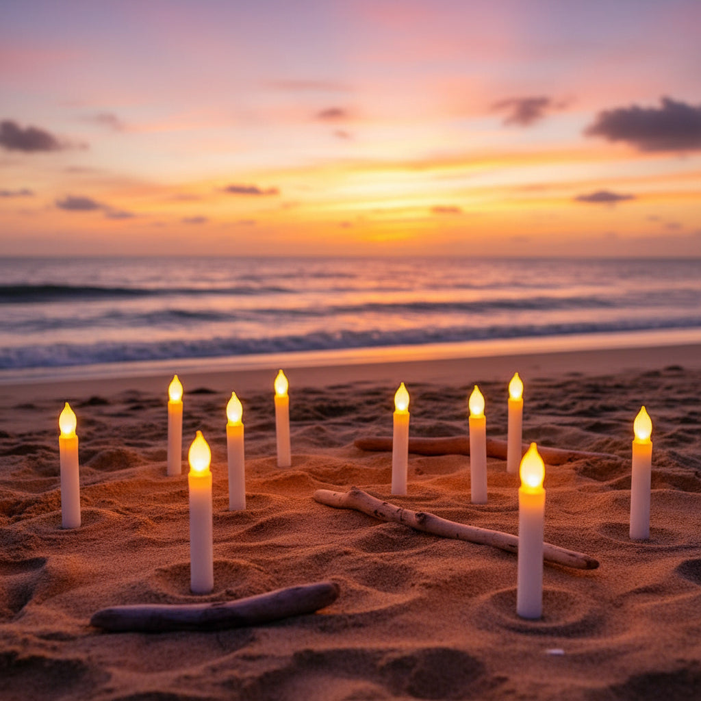Eternal Flame – 12er Set LED-Stabkerzen mit Flackereffekt