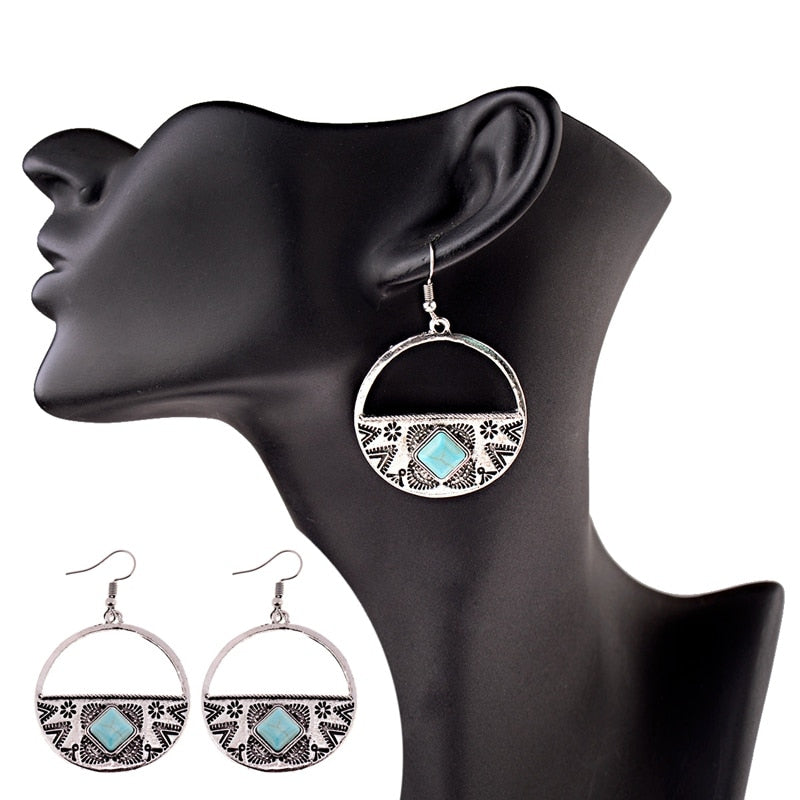 Vintage Galaxie – Ornament-Ohrringe im Ethno-Chic