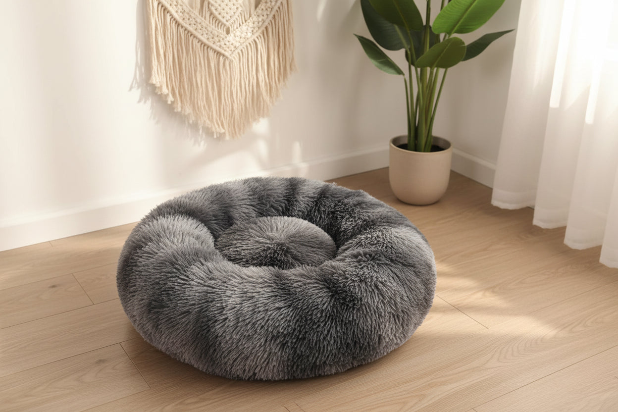 Wolkenplatz: Tie-Dye Kuschelbett für Hunde & Katzen