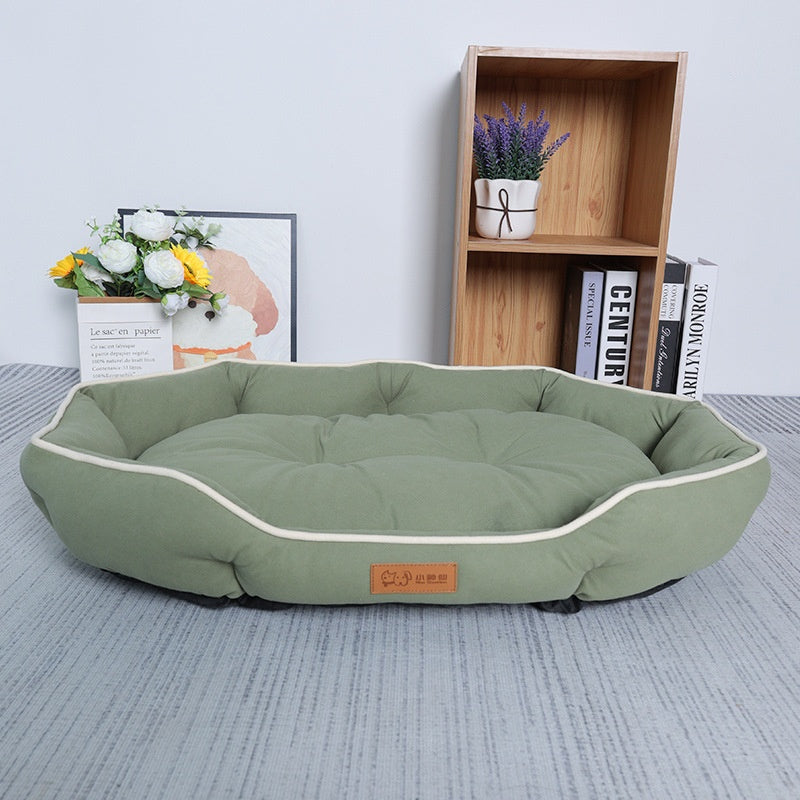 Elegantes Kuschelnest: Soft-Wildleder Hundebett in harmonischen Farben