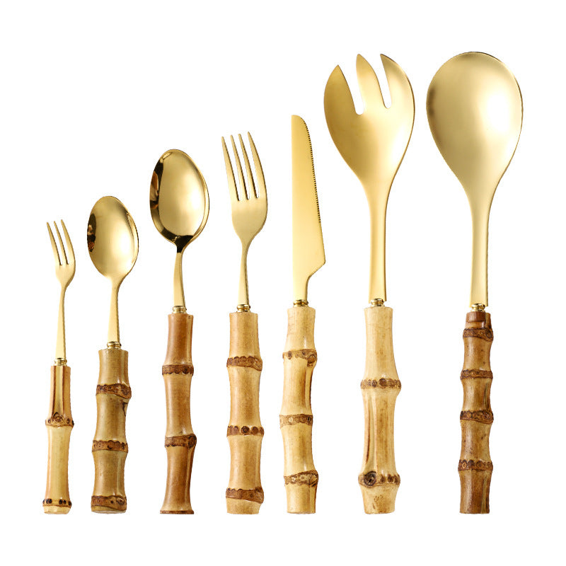 Island Feast – Edles Besteck-Set mit natürlichen Bambusgriffen