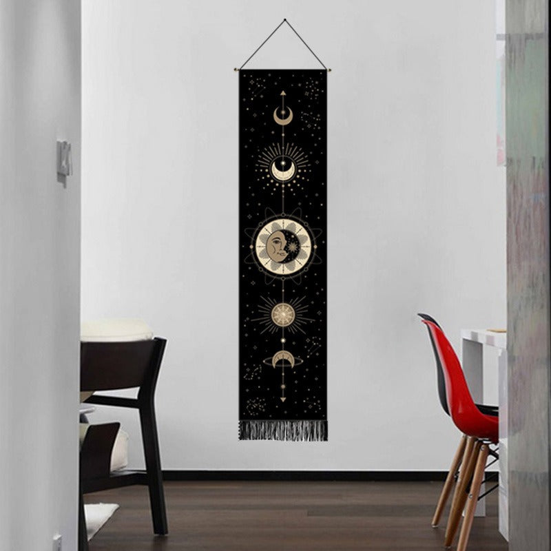 Vertical Soul: Handgefertigter Boho-Wandteppich mit Quasten