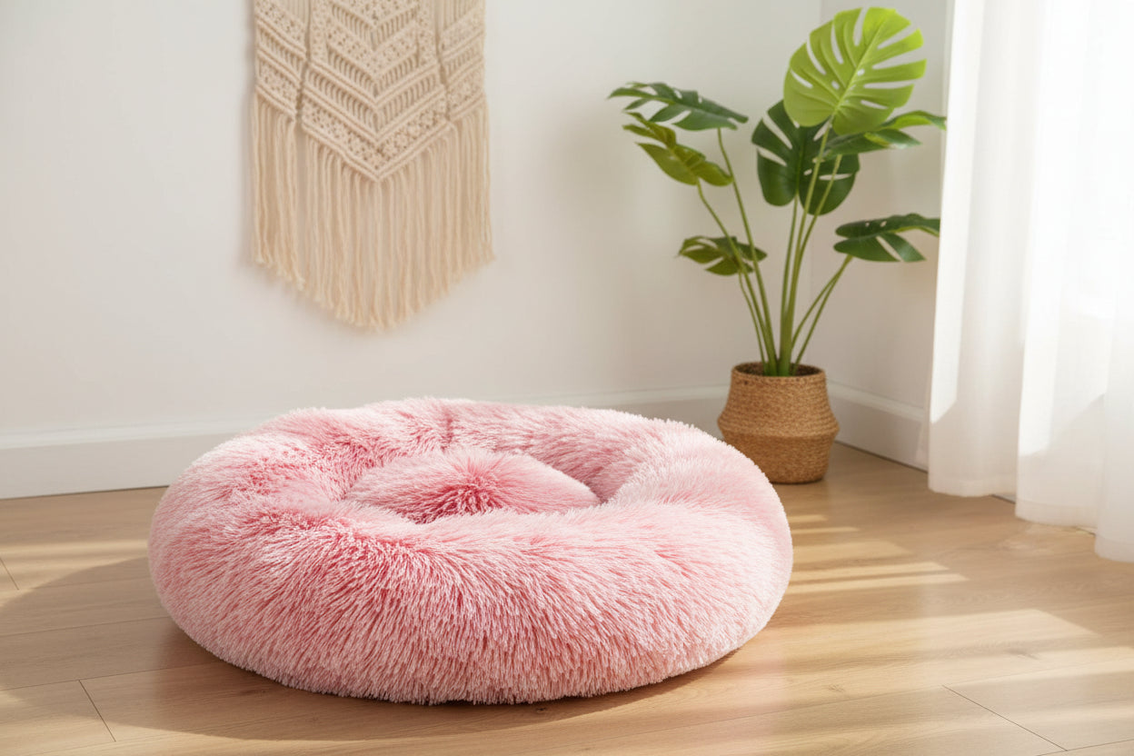 Wolkenplatz: Tie-Dye Kuschelbett für Hunde & Katzen