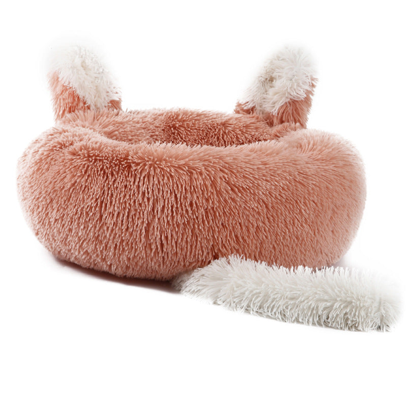 Bunny Dreams: Kuscheliges Haustierbett mit Hasenohren & Extra-Polsterung