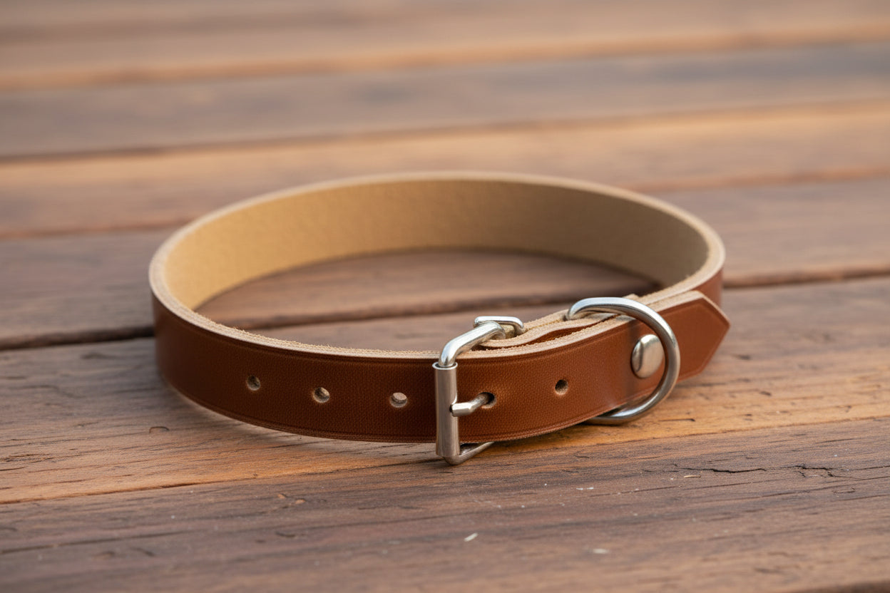 Timeless Spirit: Klassisches Echtleder-Halsband für natürliche Eleganz