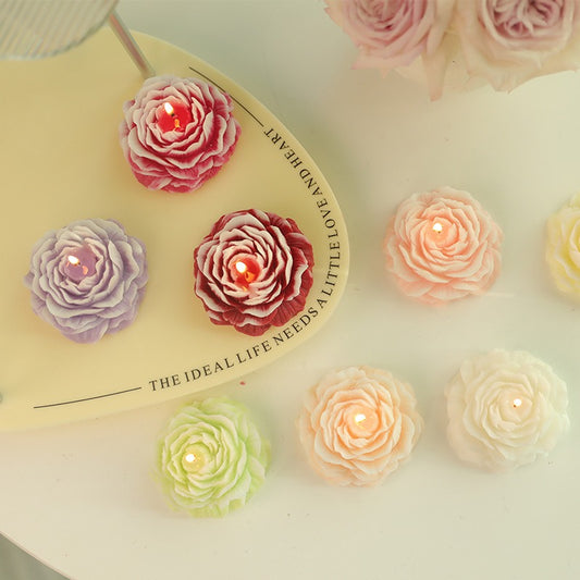 Peony Bloom – Handgefertigte Duftkerze in Pfingstrosenform