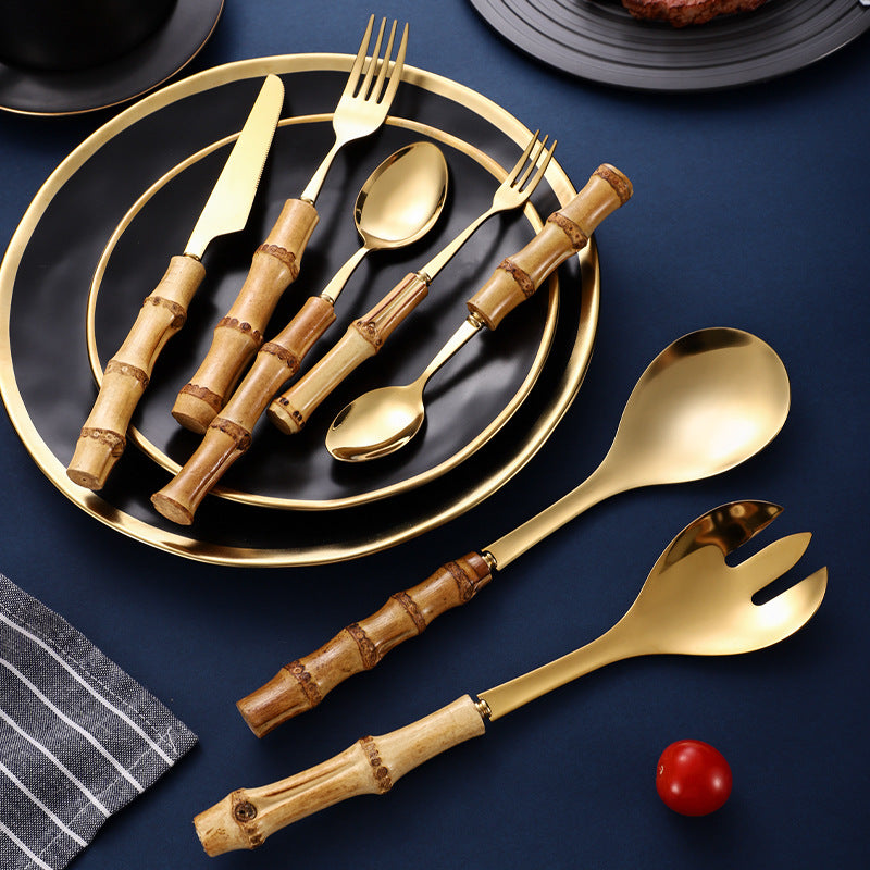 Island Feast – Edles Besteck-Set mit natürlichen Bambusgriffen