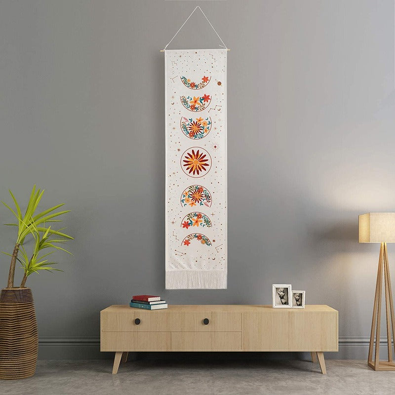 Vertical Soul: Handgefertigter Boho-Wandteppich mit Quasten