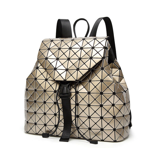 Prism Glow – Geometrischer Hologramm-Rucksack