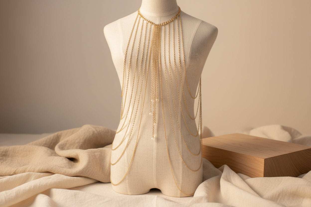 Boho-Glanz Body Chain – Funkelnde Eleganz für deinen Look