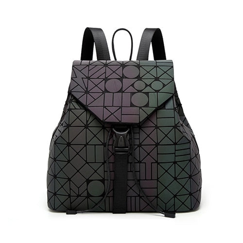 Prism Glow – Geometrischer Hologramm-Rucksack