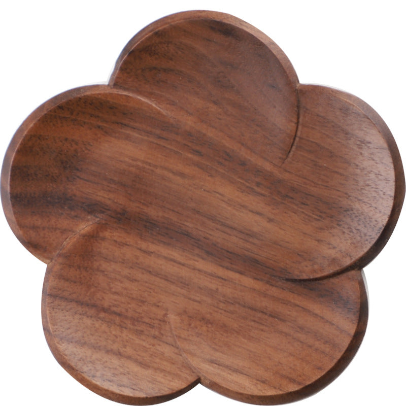 Walnuss-Untersetzer "Petal" – Handgefertigte Holz-Deko im Boho-Chic